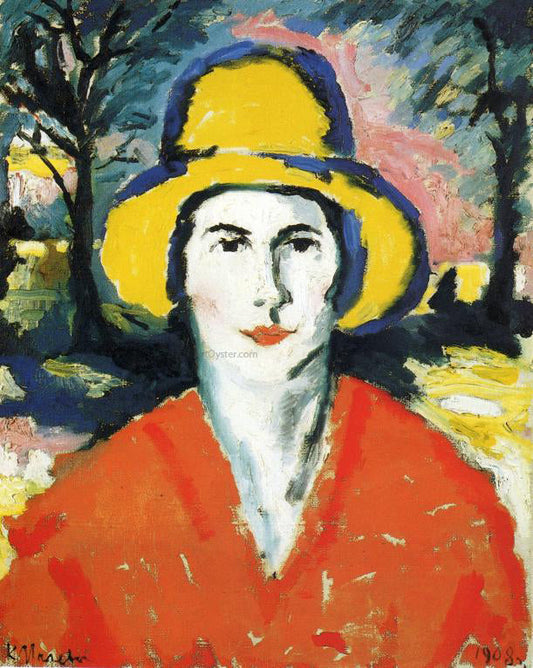  Kazimir Malevich Portrait of Woman in Yellow Hat - Canvas Print