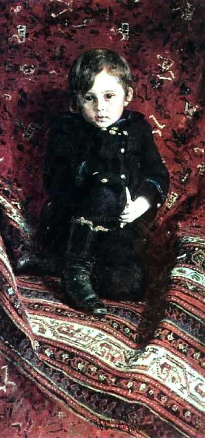  Ilia Efimovich Repin Portrait of Yuria Repina, the Artist's Son - Canvas Print