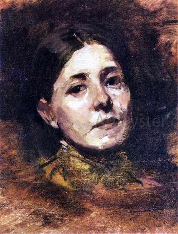  Frank Duveneck Portrait Sketch of Elizabeth Boott - Canvas Print