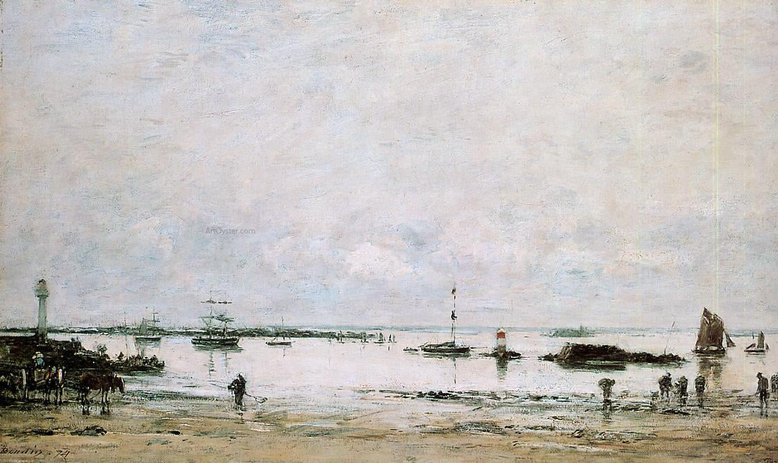  Eugene-Louis Boudin Portrieux, the Port, Low Tide - Canvas Print