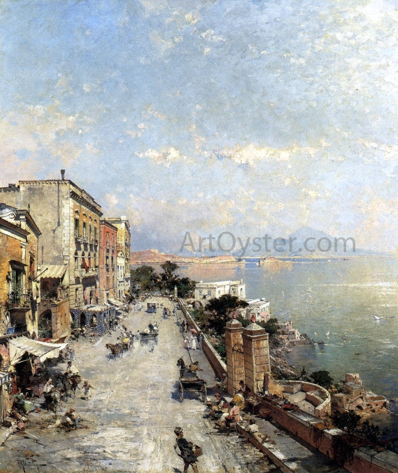  Franz Richard Unterberger Posilipo, Naples - Canvas Print