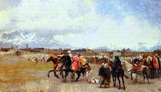  Edwin Lord Weeks Powder Play - City of Morocco, outside the Walls - Canvas Print