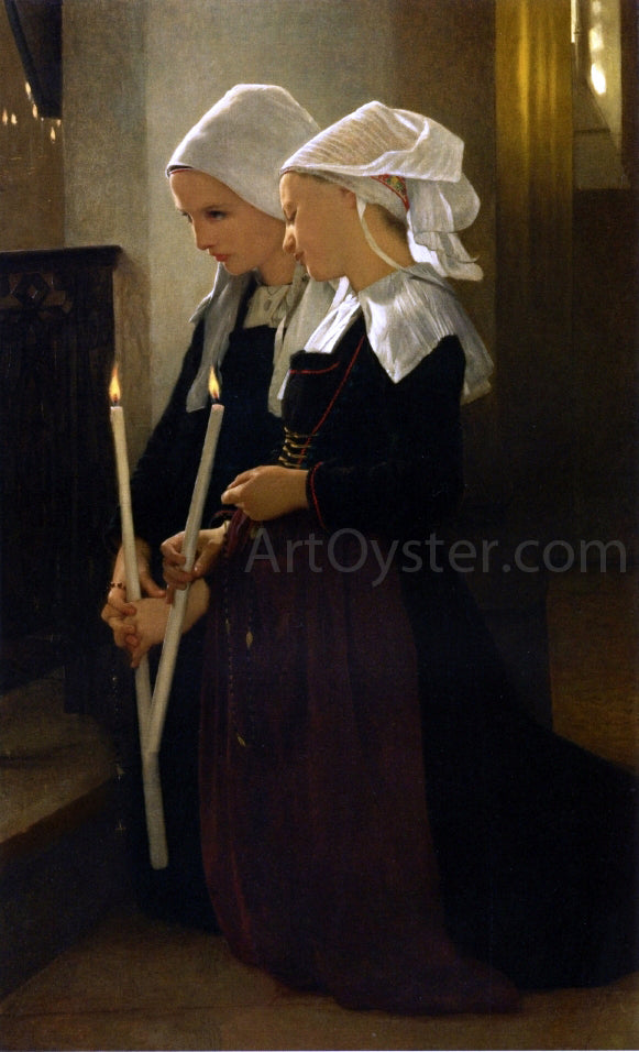  William Adolphe Bouguereau Prayer at Sainte-Anne-d'Auray - Canvas Print