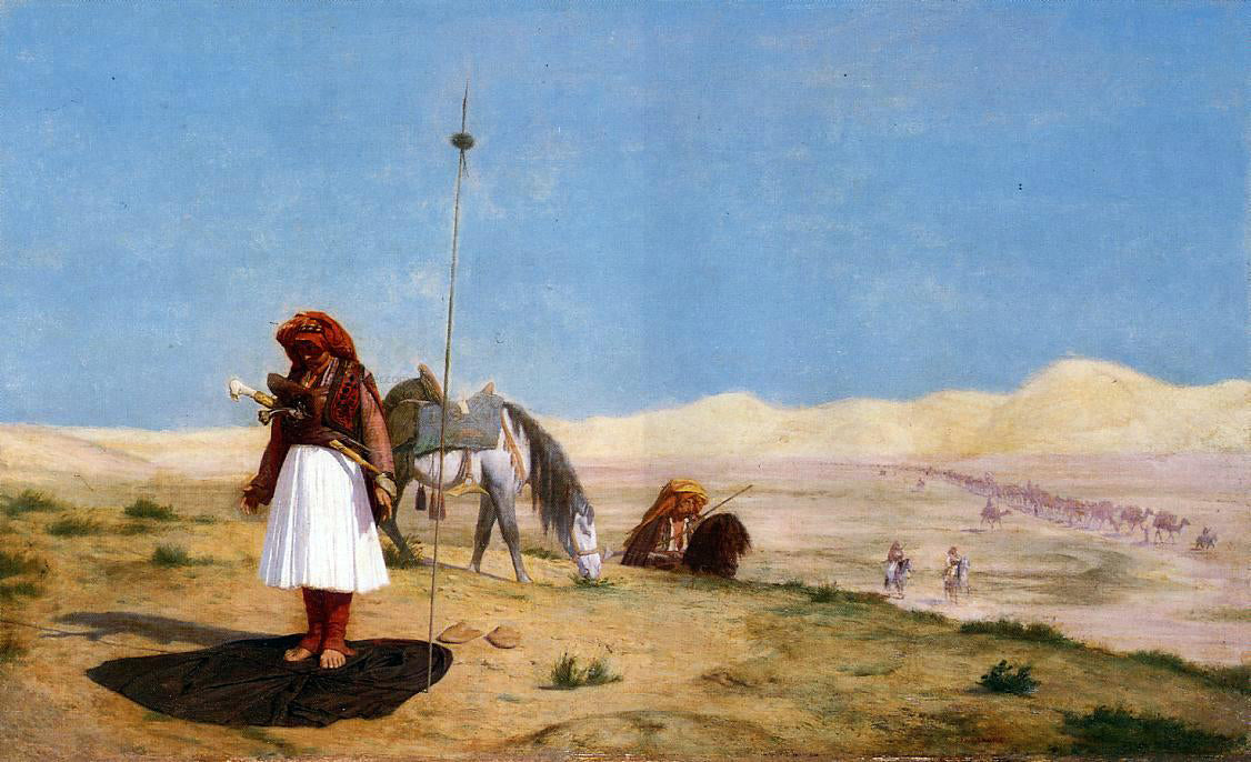  Jean-Leon Gerome Prayer in the Desert - Canvas Print