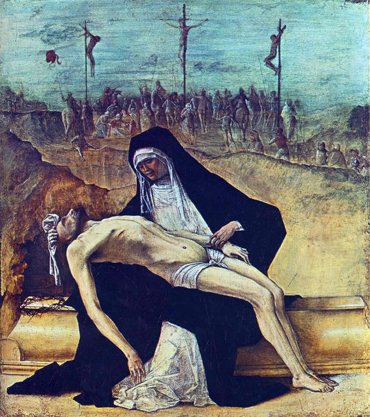  Ercole De' Roberti Predella of Stories of Christ: 2. Pieta - Canvas Print