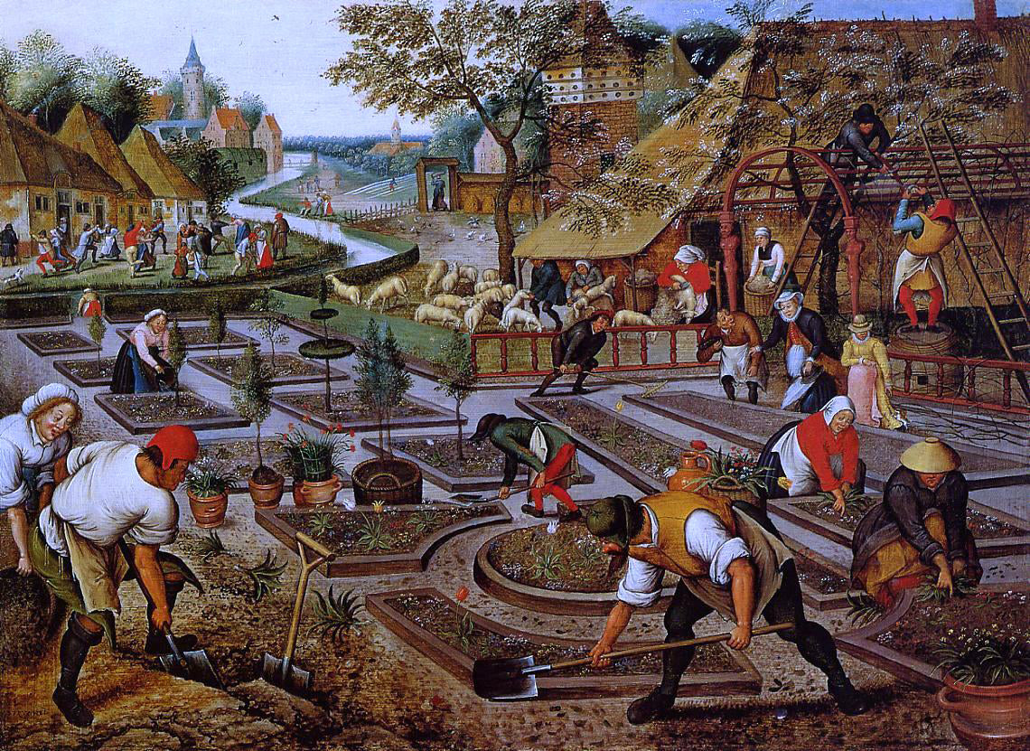  The Younger Pieter Bruegel Preparation of the Flower Beds - Canvas Print