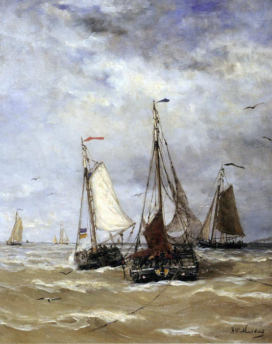  Hendrik Willam Mesdag Preparations for Departure - Canvas Print