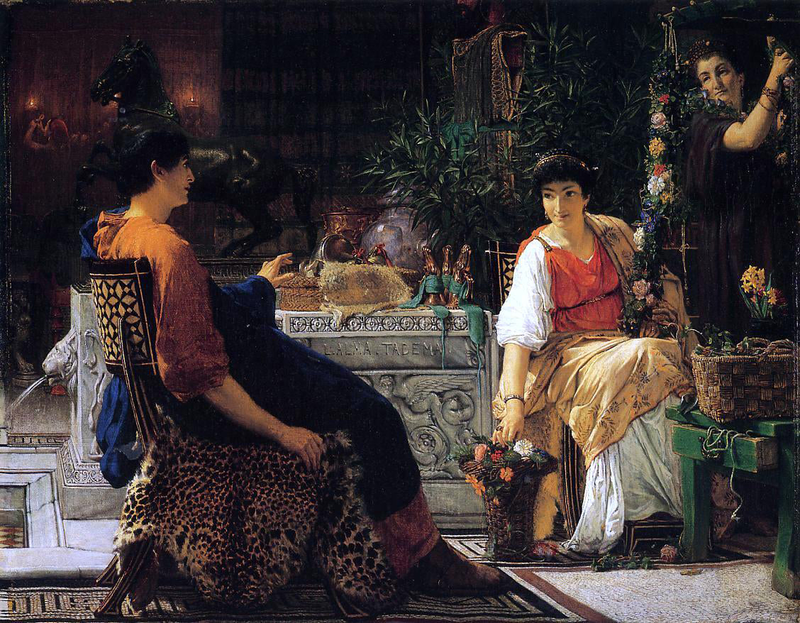  Sir Lawrence Alma-Tadema Preparations for the Festivities - Canvas Print