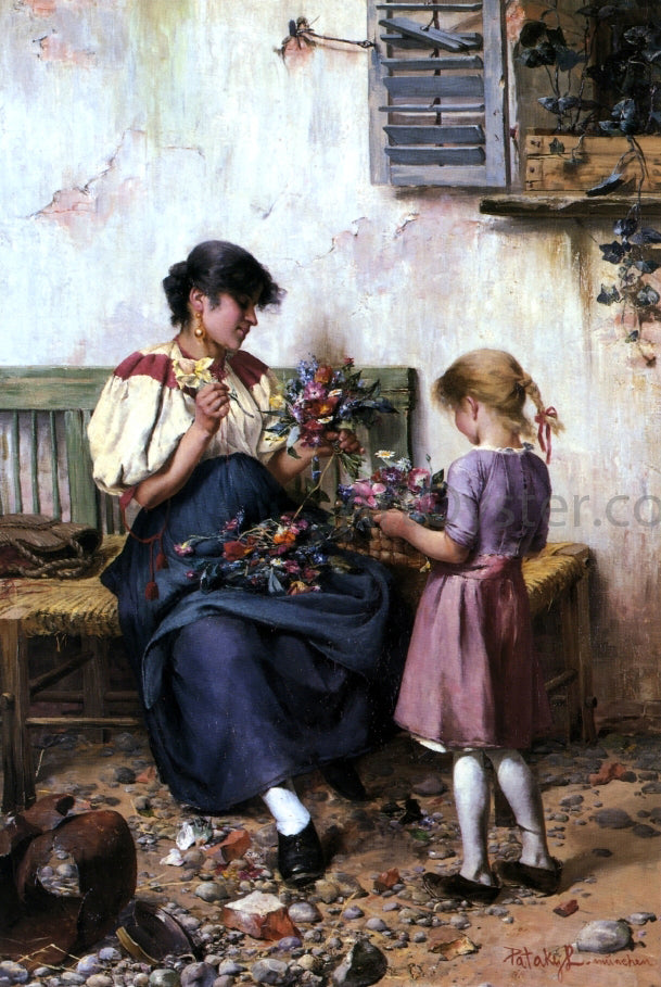  Laszlo Pataky Von Sospatak Preparing the Bridal Bouquet - Canvas Print