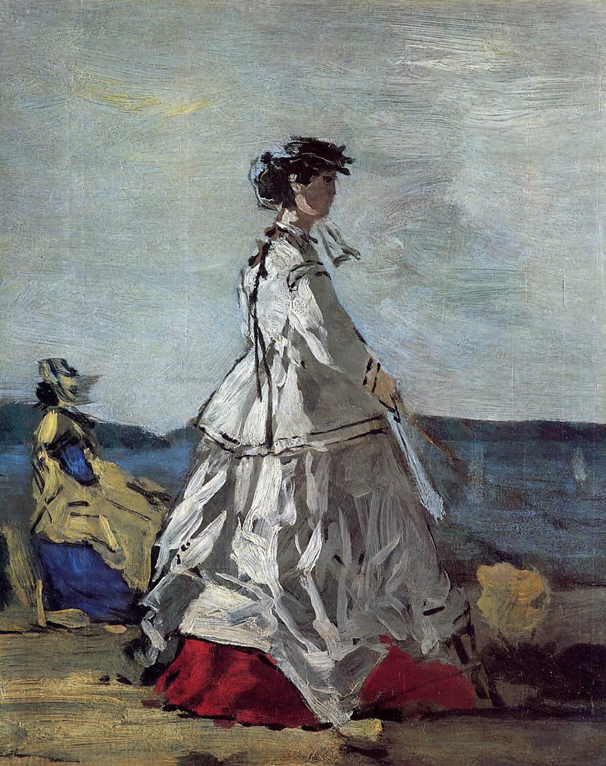  Eugene-Louis Boudin Princess Metternich on the Beach - Canvas Print