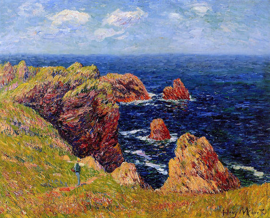  Henri Moret Promenade on the Coastal Path - Canvas Print