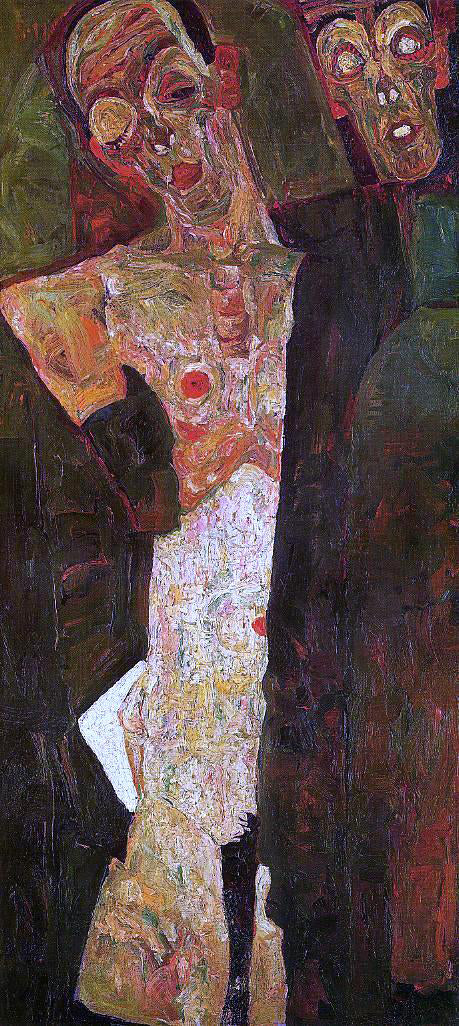  Egon Schiele Prophets (also known as Double Self Portrait) - Canvas Print