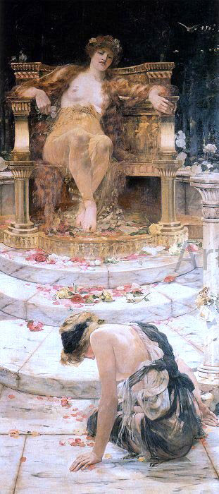  Edward Matthew Hale Psyche at the Throne of Venus - Canvas Print