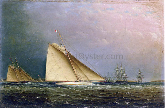  James E Buttersworth Puritan Racing off of Staten Island - Canvas Print
