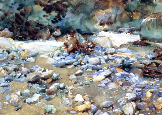  John Singer Sargent Purtud, Bed of a Glacier Torrent - Canvas Print