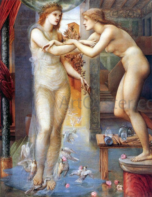  Sir Edward Burne-Jones Pygmalion and the Image III: The Godhead Fires - Canvas Print
