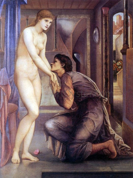  Sir Edward Burne-Jones Pygmalion and the Image - The Soul Attains - Canvas Print