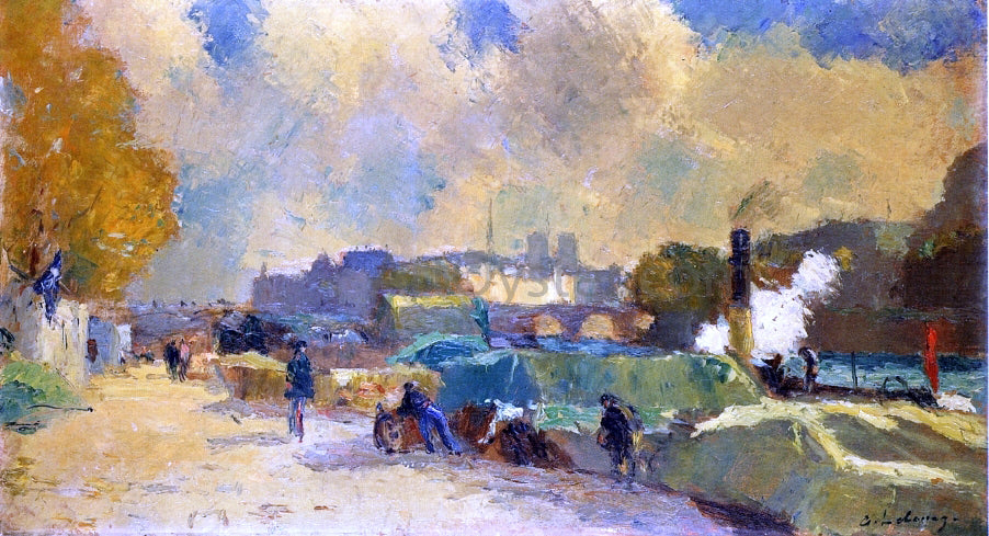  Albert Lebourg Quai du Louvre - Canvas Print