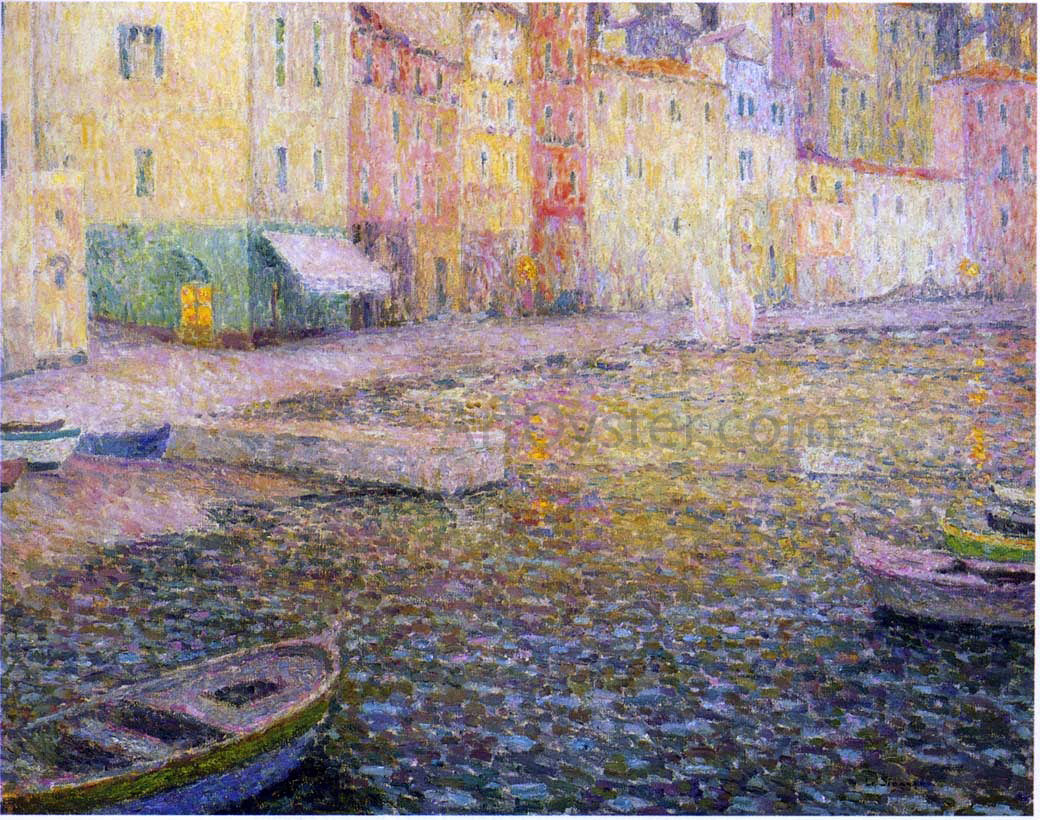  Henri Le Sidaner Quay at Twilight - Canvas Print