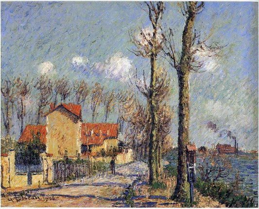  Gustave Loiseau Quay of Pothius in Pontoise - Canvas Print