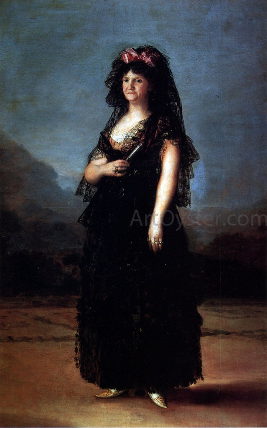  Francisco Jose de Goya Y Lucientes Queen Maria Luisa Wearing a Mantilla - Canvas Print