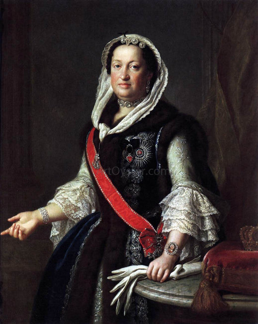  Pietro Antonio Rotari Queen Maria Josepha, Wife of King Augustus III of Poland - Canvas Print