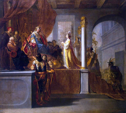  Nicolaus Knupfer Queen of Sheba Before Solomon - Canvas Print