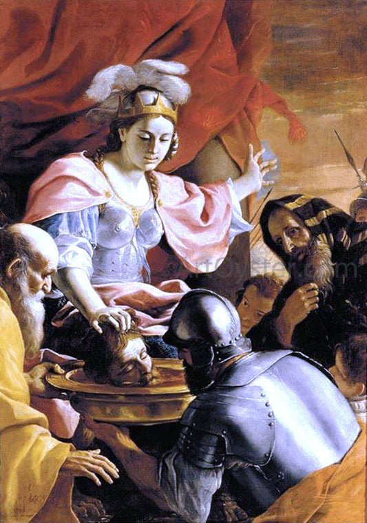  Mattia Preti Queen Tomyris Receiving the Head of Cyrus, King of Persia - Canvas Print