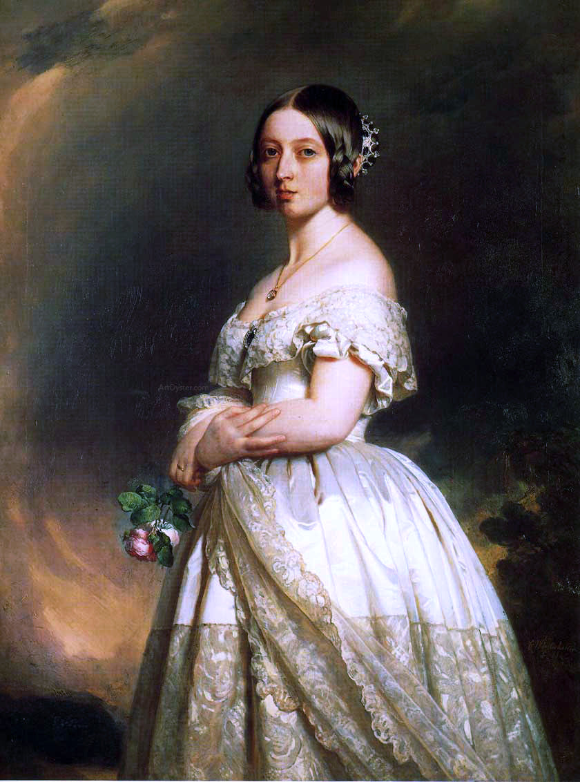  Franz Xavier Winterhalter Queen Victoria - Canvas Print