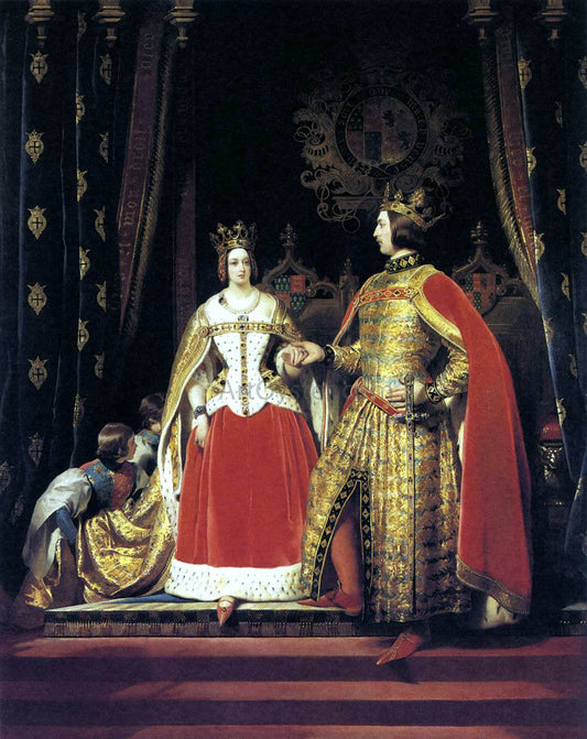  Sir Edwin Henry Landseer Queen Victoria and Prince Albert at the Bal Costume of 12 May 1842 - Canvas Print
