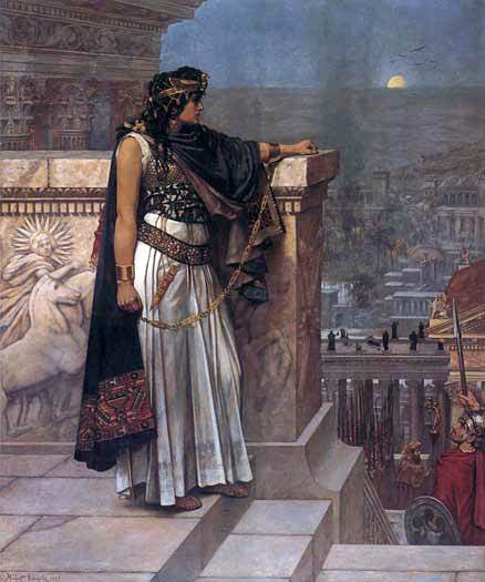  Herbert Gustave Schmalz Queen Zenobia's Last Look upon Palmyra - Canvas Print