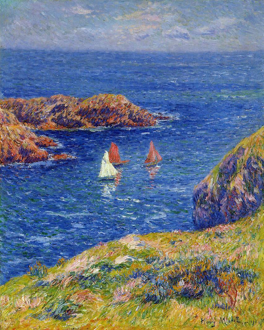  Henri Moret Quessant, Calm Day - Canvas Print