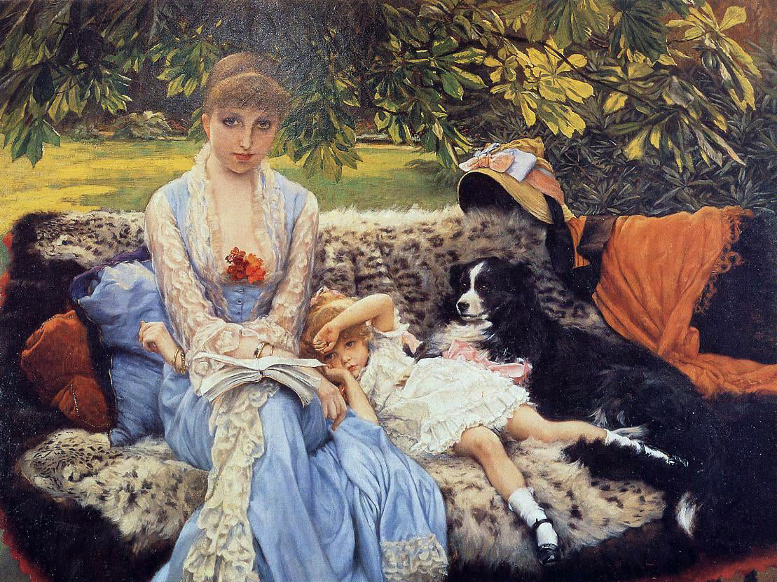  James Tissot A Quiet Time - Canvas Print