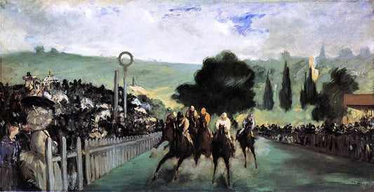  Edouard Manet Races at Longchamp - Canvas Print