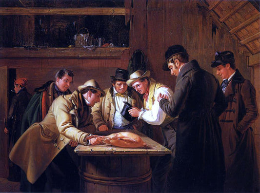  William Sidney Mount Raffling for the Goose (also known as The Raffle) - Canvas Print