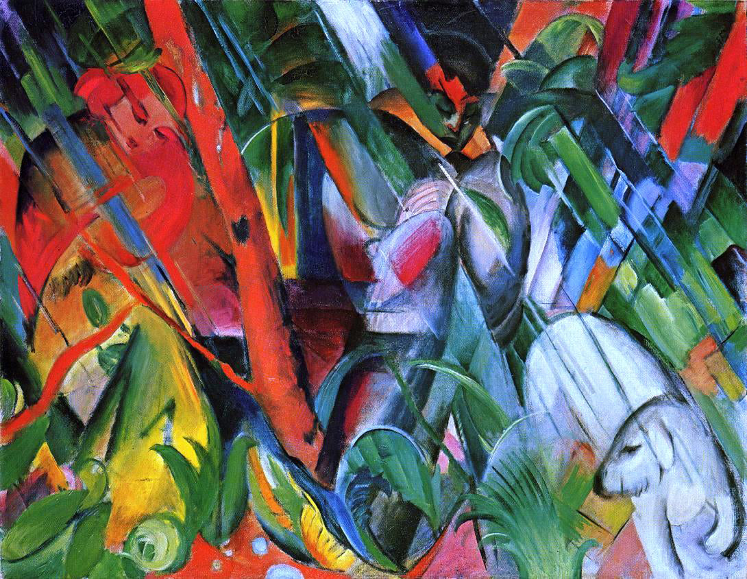  Franz Marc Rain - Canvas Print