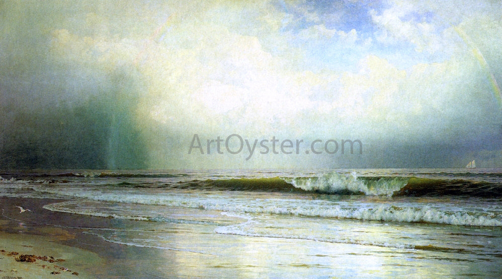  William Trost Richards Rainbow (also known as The Coming Rain, Atlantic City, New Jersey) - Canvas Print