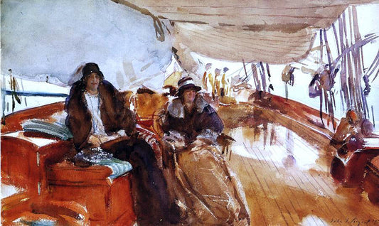  John Singer Sargent Rainy Day on the Deck of the Yacht Constellation - Canvas Print