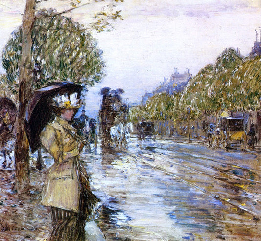  Frederick Childe Hassam Rainy Day, Paris - Canvas Print