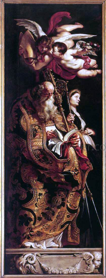  Peter Paul Rubens Raising of the Cross: Sts Amand and Walpurgis - Canvas Print