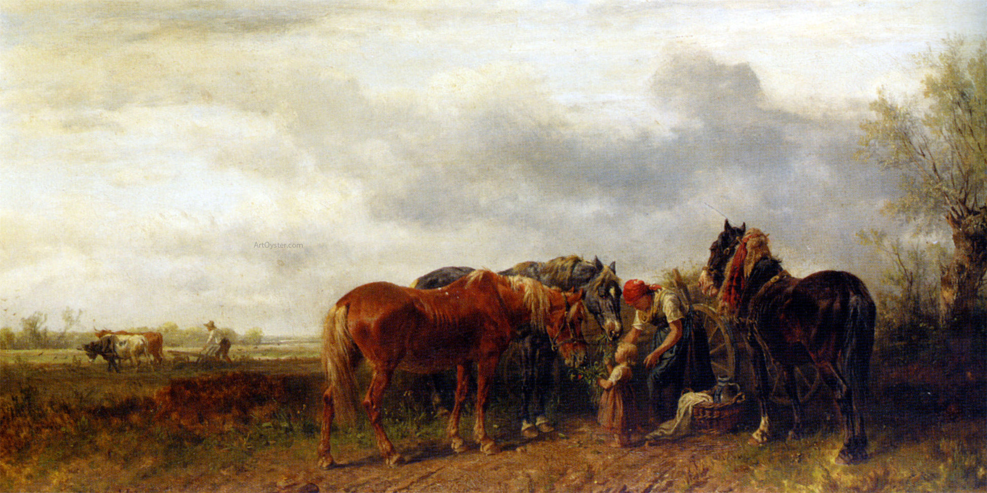  Ludwig Hartmann Rast Von Der Arbeit - Canvas Print