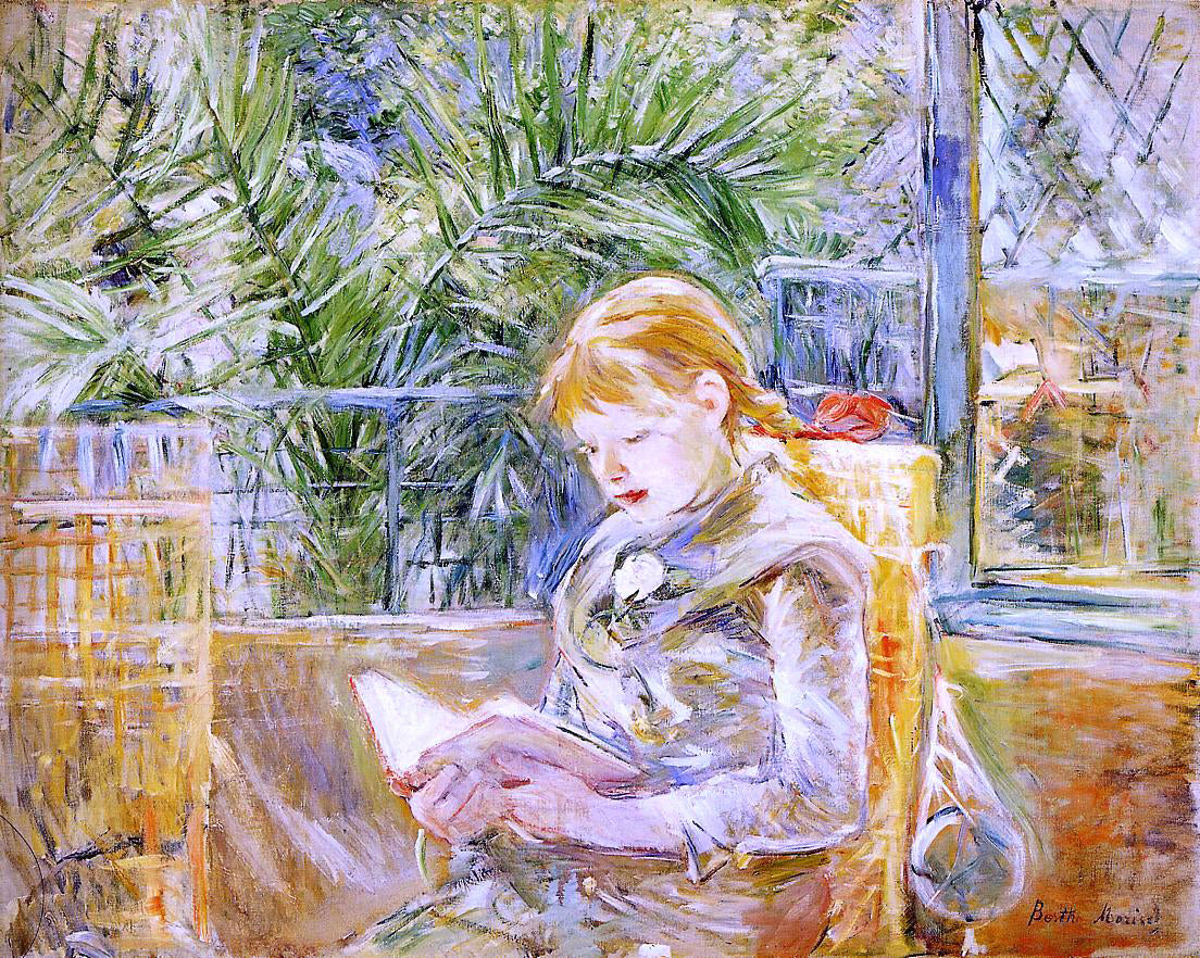  Berthe Morisot Reading - Canvas Print