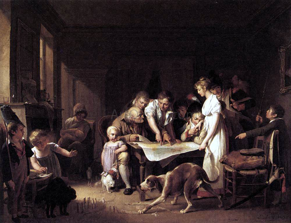  Louis Leopold Boilly Reading of the Bulletin of the Grand Army - Canvas Print