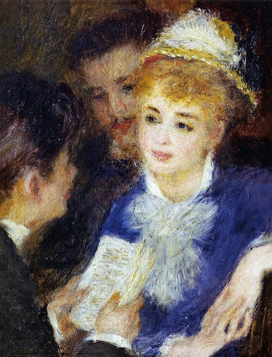  Pierre Auguste Renoir Reading the Part - Canvas Print