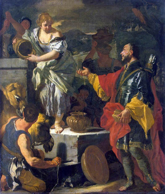  Francesco Solimena Rebecca at the Well - Canvas Print