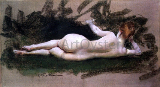  William Merritt Chase Reclining Nude - Canvas Print