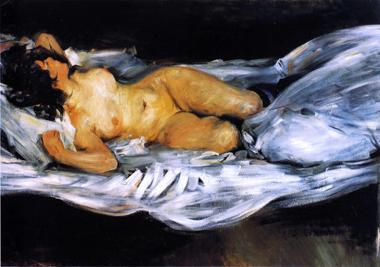  Lovis Corinth Reclining Nude - Canvas Print