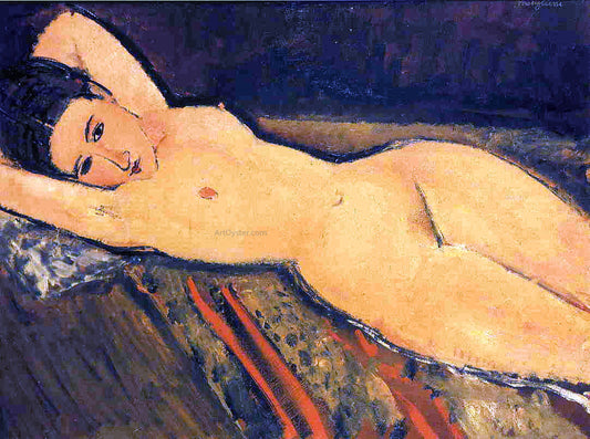  Amedeo Modigliani Reclining Nude, Arms Folded under Her Head - Canvas Print