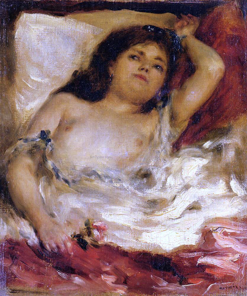  Pierre Auguste Renoir Reclining Semi-Nude (also known as nude male half-length) - Canvas Print