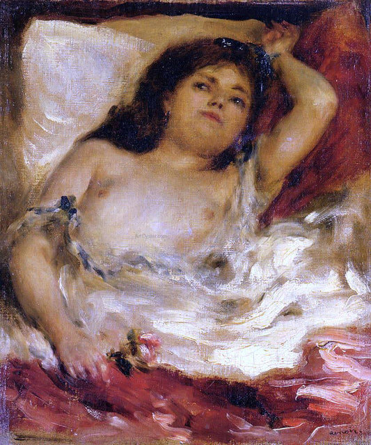  Pierre Auguste Renoir Reclining Semi-Nude (also known as nude male half-length) - Canvas Print